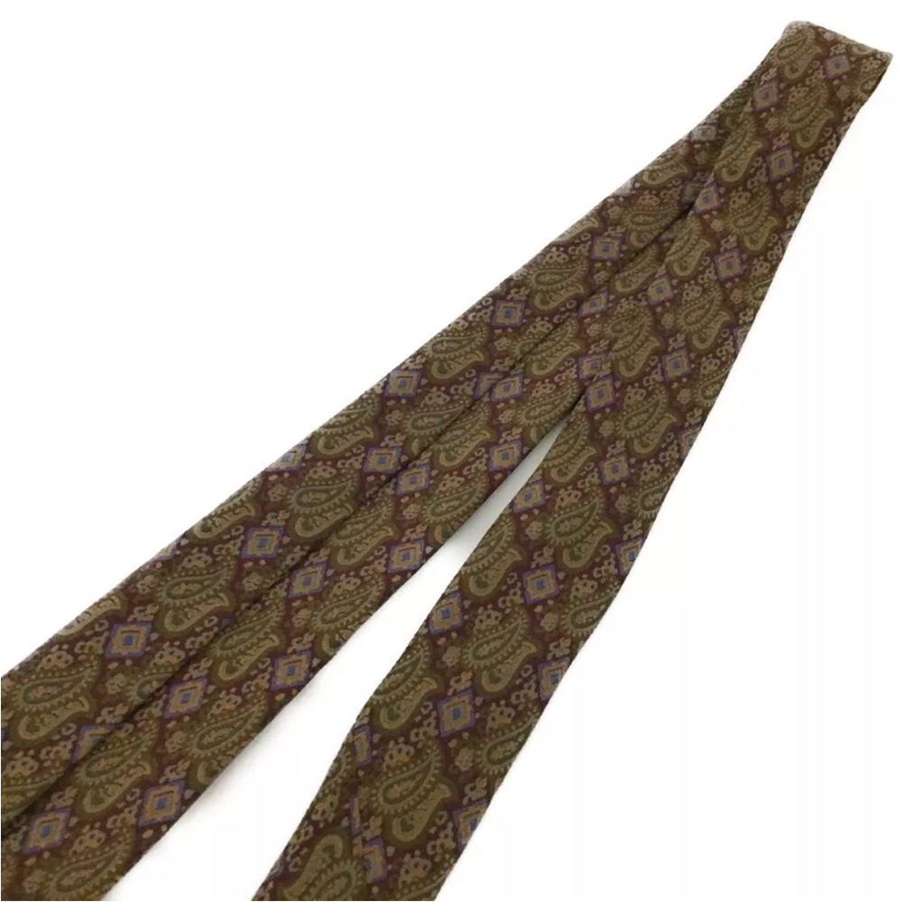 AUTH Christian Dior Paisley Pattern 100% Silk Tie - Picture 4 of 7